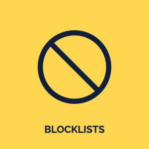 Blocked symbol icon: blocklists