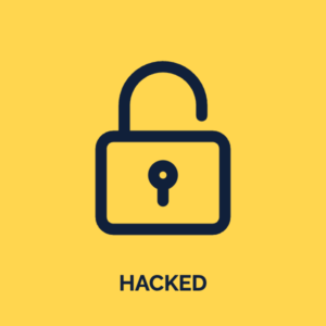 Padlock icon: hacked email