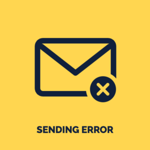 Envelope with cross icon: sending error